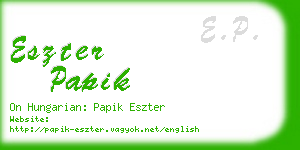 eszter papik business card